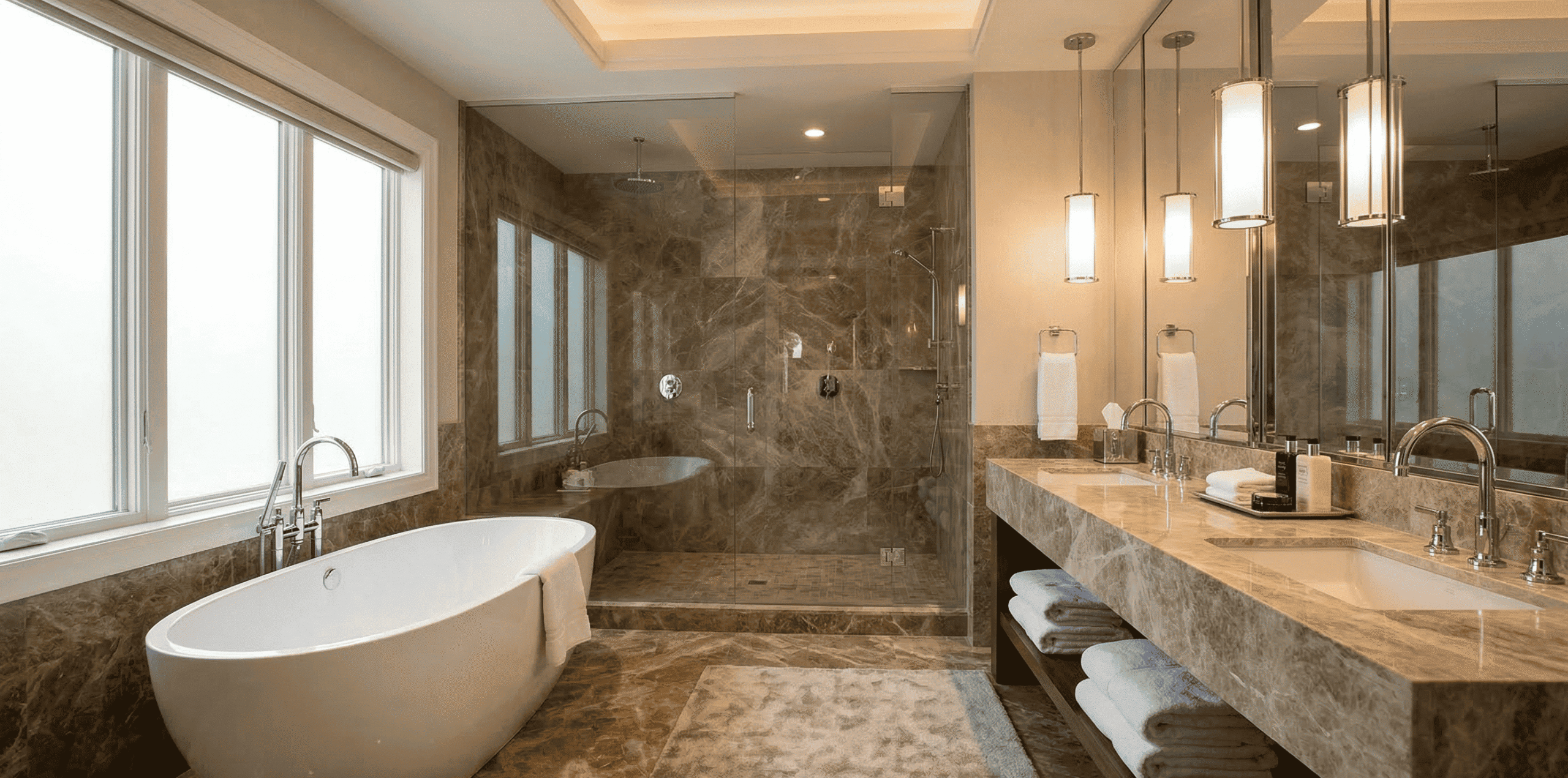 Wide internal roads and greenery